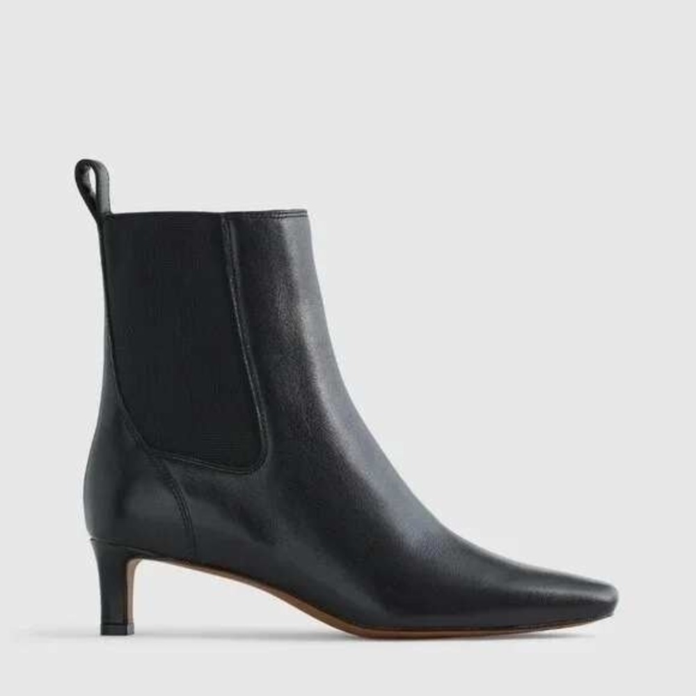 New Madewell The‎ Dimes Chelsea Boot Black Leather Womens Size 9 NX443 Ankle